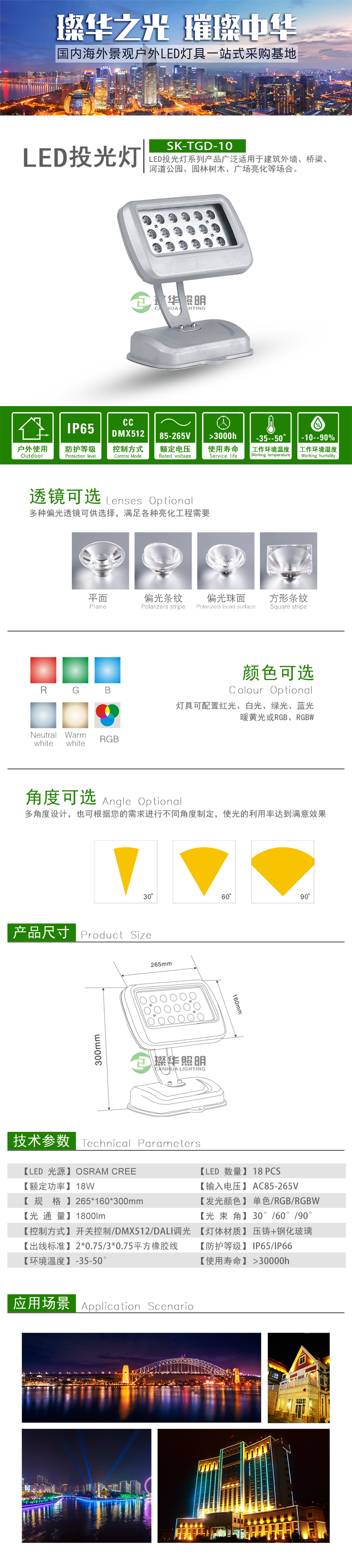 LED投光灯 SK-TGD10